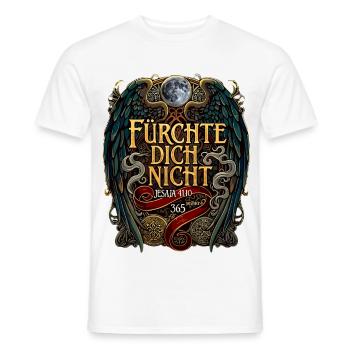 FEAR NOT Bible Isaiah 41:10 Fantasy - Men's T-Shirt - white - Front - AI Model Male 178 dark (178cm)