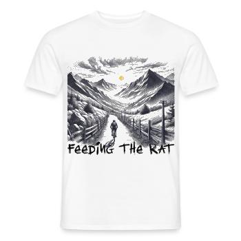 feeding the rat - auf zu neuen Abenteuern - Männer T-Shirt - Weiß - Vorne - AI Model Male 178 dark (178cm)