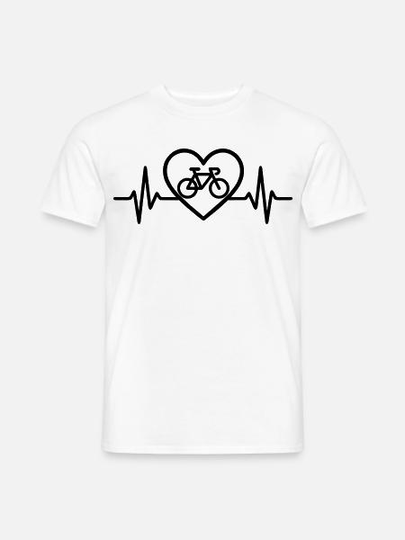 Heart Cycling – Passion for Cycling - Men's T-Shirt - white