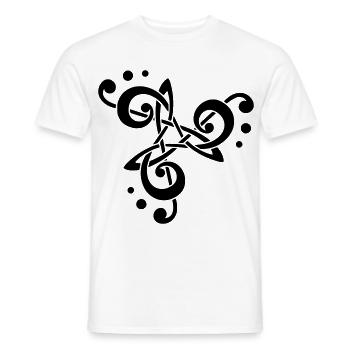 Musikalische Note in Triskelion - Männer T-Shirt - Weiß - Vorne - AI Model Male 178 dark (178cm)
