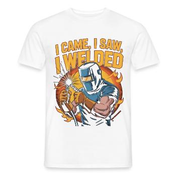 Welder I Came I Saw I Welded Craftsmanship Welding - Männer T-Shirt - Weiß - Vorne - AI Model Male 178 dark (178cm)