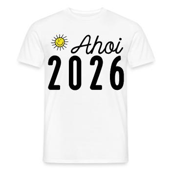 2026 - Men's T-Shirt - white - Front - AI Model Male 178 dark (178cm)