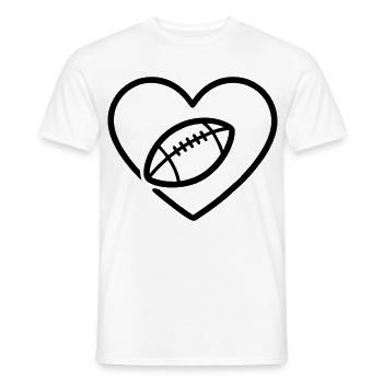 Cuore Rugby XV – Passione Rugby - Men's T-Shirt - white - Front - AI Model Male 178 dark (178cm)