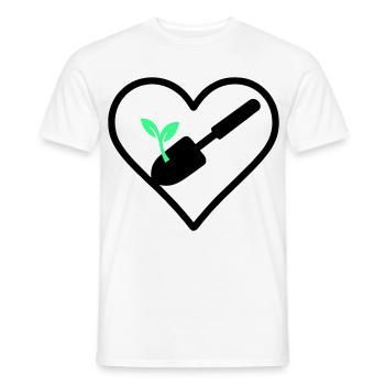 Gardening Heart – Grüne Leidenschaft - Männer T-Shirt - Weiß - Vorne - AI Model Male 178 dark (178cm)