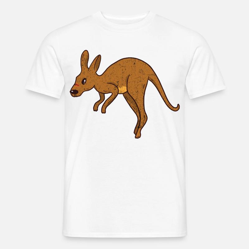 Kangaroo Vintage Rust Texture - Men's T-Shirt - white