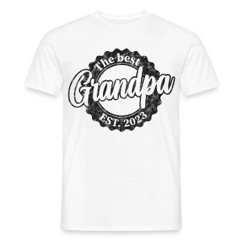 Le meilleur grand-père depuis 2023 - T-shirt homme - blanc - Devant - AI Model Male 178 dark (178cm)