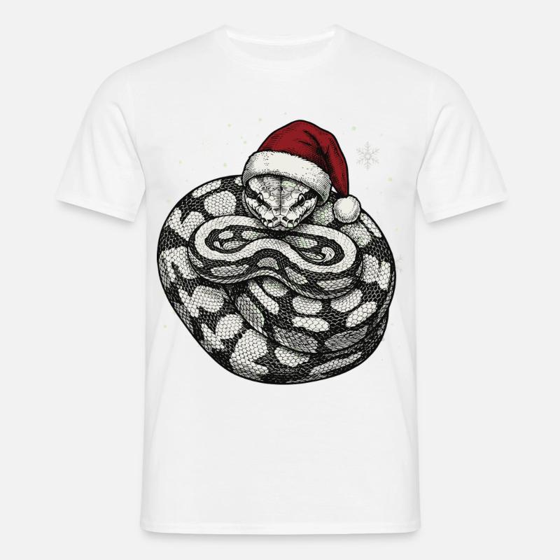 Königspython Weihnachten Ball Python Schlange - Männer T-Shirt - Weiß