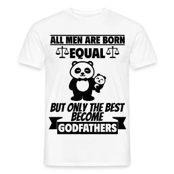 All men are born the same godfather - Men's T-Shirt - white - Front - AI Model Male 178 dark (178cm)