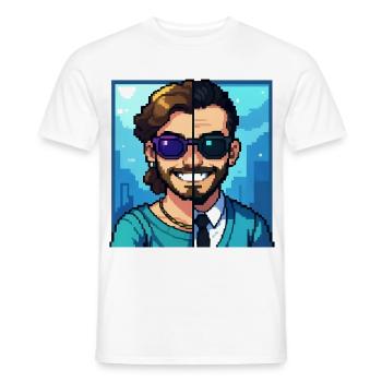 BOY MEET BOY - nice people - Men's T-Shirt - white - Front - AI Model Male 178 dark (178cm)