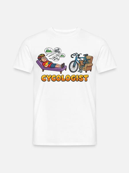 Cycologist Fahrradliebhaber Geschenk Lustig - Männer T-Shirt - Weiß