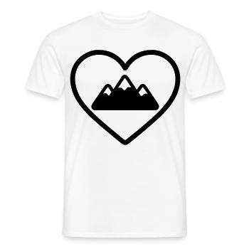 Cœur de la Montagne - T-shirt homme - blanc - Devant - AI Model Male 178 dark (178cm)