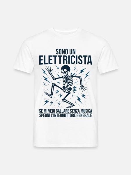 Lustiger Mann, Elektriker, ich bin Elektriker - Männer T-Shirt - Weiß
