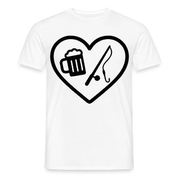 Heart Peach Beer - Männer T-Shirt - Weiß - Vorne - AI Model Male 178 dark (178cm)