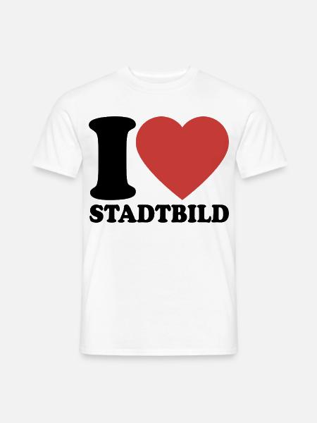 I Love Stadtbild - für Vielfalt und Toleranz - Männer T-Shirt - Weiß