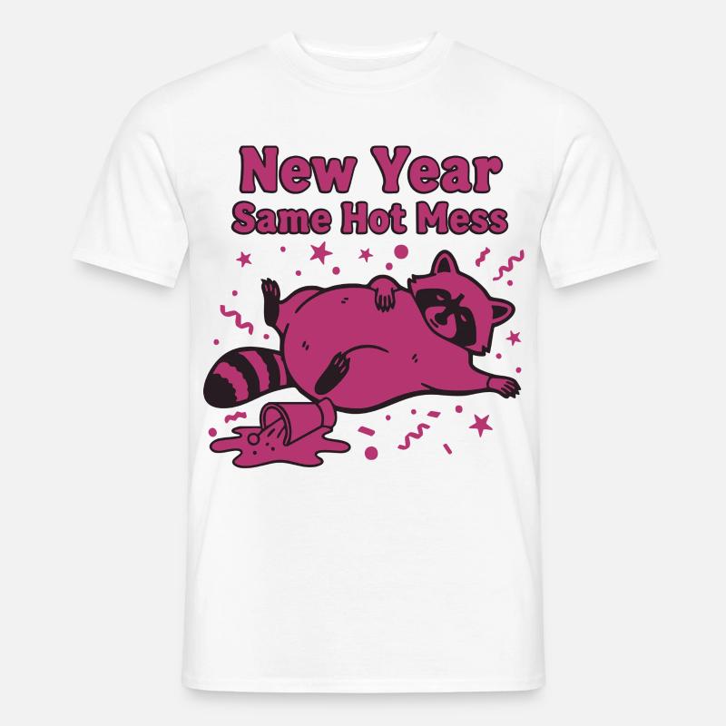 Neujahr Same Hot Mess Celebration 2025 - Männer T-Shirt - Weiß