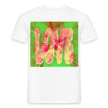 Love Neon Tie Dye - Männer T-Shirt - Weiß - Vorne - AI Model Male 178 dark (178cm)