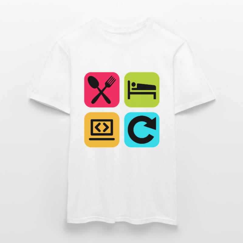 Eat Sleep Program Repeat Funny Quote Code Men's T-Shirt