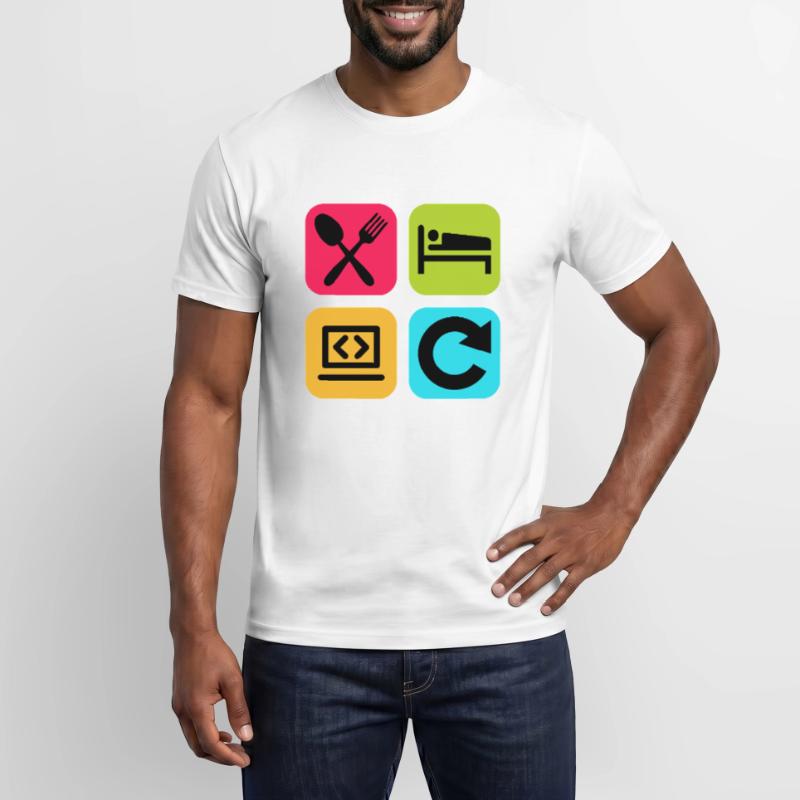Eat Sleep Program Repeat Funny Quote Code Men's T-Shirt