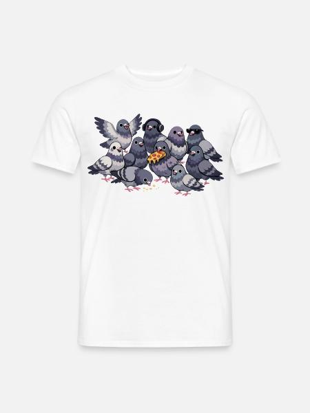Taubenliebhaber – Lustiger Tauben Spruch - Männer T-Shirt - Weiß
