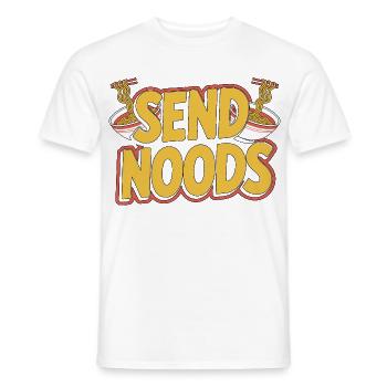 Ramen Send Noods aime la cuisine japonaise Chef ramen - T-shirt homme - blanc - Devant - AI Model Male 178 dark (178cm)