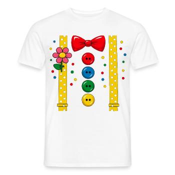 Clown Kostüm Fasching Karneval Lustig Damen - Männer T-Shirt - Weiß - Vorne - AI Model Male 178 dark (178cm)