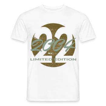 22e anniversaire 2004 cadeau pour hommes et femmes - T-shirt homme - blanc - Devant - AI Model Male 178 dark (178cm)