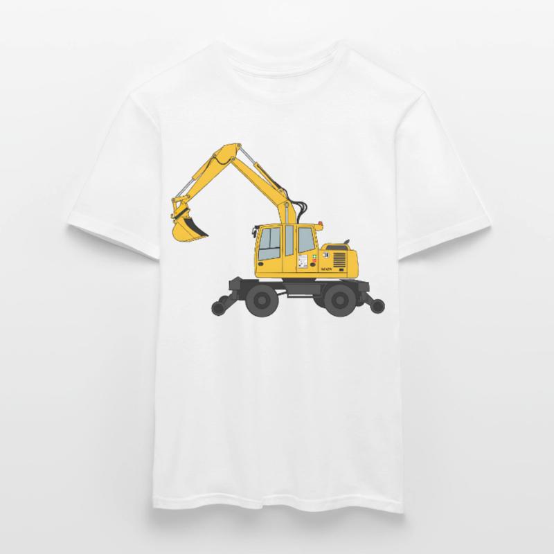 Weg-rail graafmachine Graafbaanconstructie Heren T-shirt
