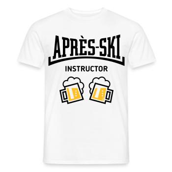 Après-Ski Instructor (Bier Apres Ski Konkav POS3C) - Männer T-Shirt - Weiß - Vorne - AI Model Male 178 dark (178cm)