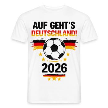 Let's go Germany – Football Fan Design 2026 - Men's T-Shirt - white - Front - AI Model Male 178 dark (178cm)