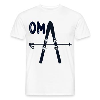 Oma Skifahren Ski - Männer T-Shirt - Weiß - Vorne - AI Model Male 178 dark (178cm)