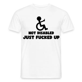 Tous les utilisateurs de fauteuil roulant ne sont pas sympas # - T-shirt homme - blanc - Devant - AI Model Male 178 dark (178cm)