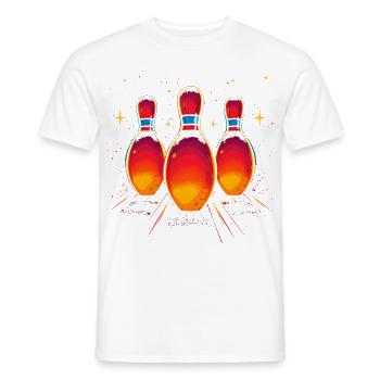 Bowling Vaporwave - T-shirt homme - blanc - Devant - AI Model Male 178 dark (178cm)