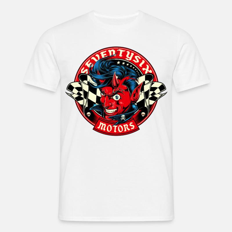 Lucky Devil - Männer T-Shirt - Weiß