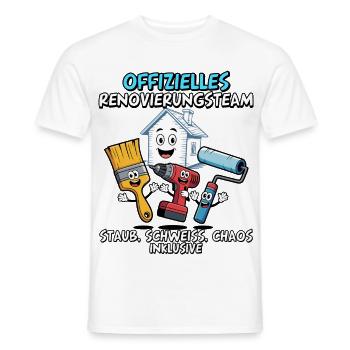 Official Renovation Team Funny DIYer - Men's T-Shirt - white - Front - AI Model Male 178 dark (178cm)
