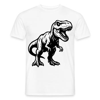 Tyrannosaurus Rex - Dinosaur - Men's T-Shirt - white - Front - AI Model Male 178 dark (178cm)