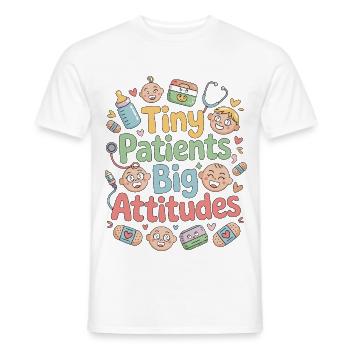 Infirmière pédiatrique Petits patients Grandes infirmières diplômées - T-shirt homme - blanc - Devant - AI Model Male 178 dark (178cm)
