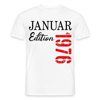 51st birthday January 1976 - Men's T-Shirt - white - Front - AI Model Male 178 dark (178cm)