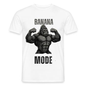 Banana Mode Muscle Gorilla - Men's T-Shirt - white - Front - AI Model Male 178 dark (178cm)