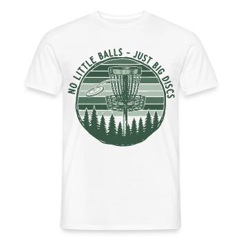 No Little Balls Just Big Discs Funny Disc Golf - Men's T-Shirt - white - Front - AI Model Male 178 dark (178cm)