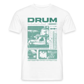 Rock-Schlagzeuger, Trommelspieler, Streetwear - Männer T-Shirt - Weiß - Vorne - AI Model Male 178 dark (178cm)
