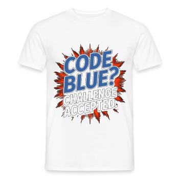 ICU Nurse Code Blue Challenge Trauma Response - Men's T-Shirt - white - Front - AI Model Male 178 dark (178cm)