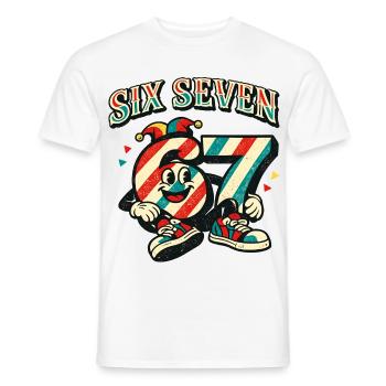 67 Six Seven Carnival Cute Italy Meme - Men's T-Shirt - white - Front - AI Model Male 178 dark (178cm)