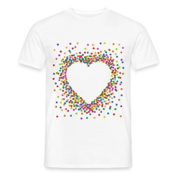 Konfetti im Herzen - Karneval im Blut Kostüm - Männer T-Shirt - Weiß - Vorne - AI Model Male 178 dark (178cm)