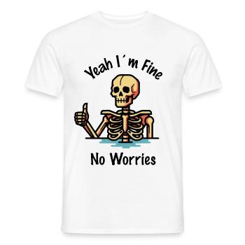 Très bien, pas de souci - T-shirt homme - blanc - Devant - AI Model Male 178 dark (178cm)