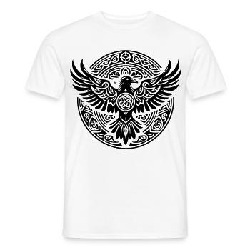 Raven Triskel – Schwarze Stille - Männer T-Shirt - Weiß - Vorne - AI Model Male 178 dark (178cm)