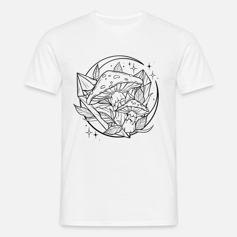 Witchy Toadstool with Magic Crystal - Men's T-Shirt - white