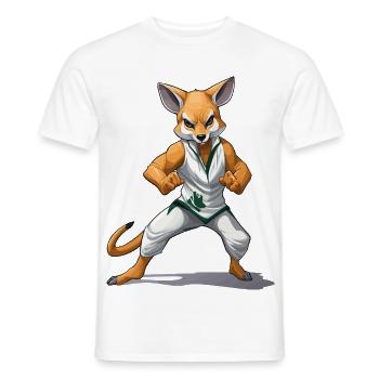Fuchs-Kämpfer im Kung-Fu - Männer T-Shirt - Weiß - Vorne - AI Model Male 178 dark (178cm)