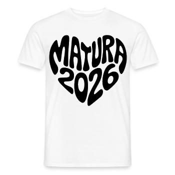 Matura 2026 Herz Form - Männer T-Shirt - Weiß - Vorne - AI Model Male 178 dark (178cm)