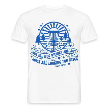 Disc Golf Nicht alle, die umherwandern, sind verloren - Männer T-Shirt - Weiß - Vorne - AI Model Male 178 dark (178cm)