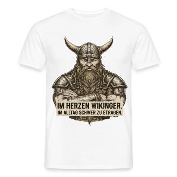Légende viking viking marin Odin Raven Fighter - T-shirt homme - blanc - Devant - AI Model Male 178 dark (178cm)